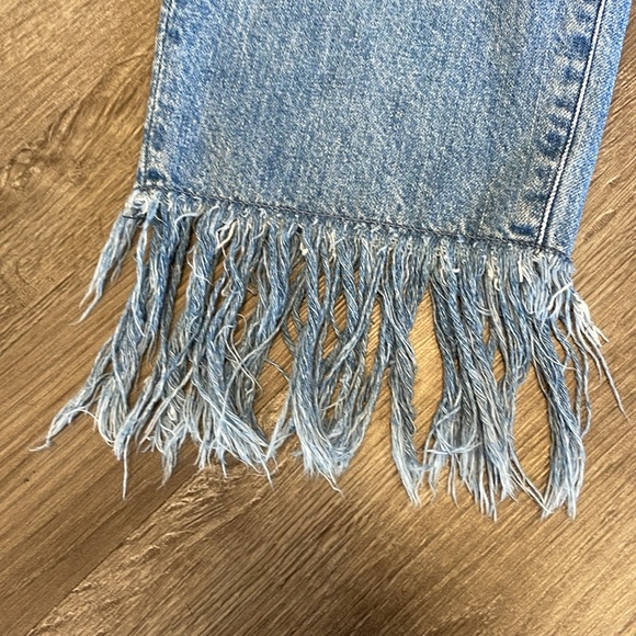 3x1 NYC Brand Distressed Fringe Jeans . Made in USA Great used condition . - Picture 2 of 7